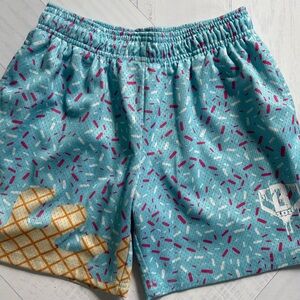 Kids Blue Patterned Shorts